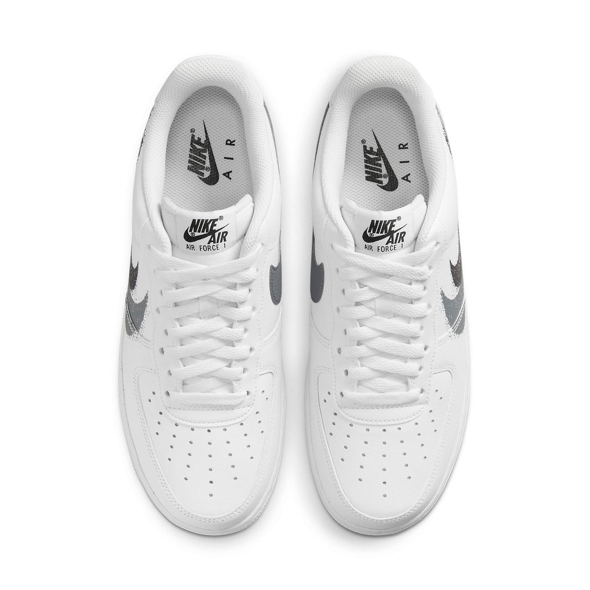 Nike Air Force 1 Low '07 Spray Paint Swoosh White Black Grey