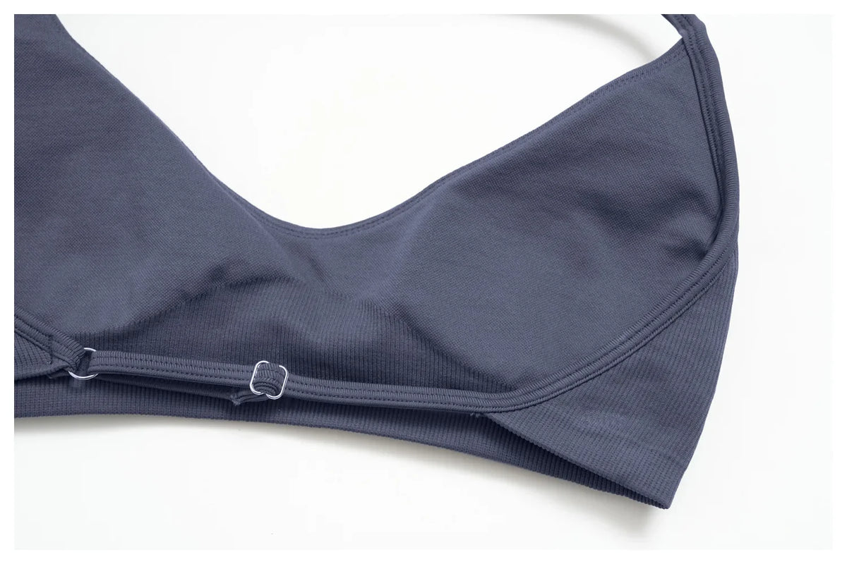 2 Pieces Seamless Yoga Sets Women Solid Color Sports Bra Tight Fitting Peach Buttocks Shorts Fitness Suit Gym Running Tracksuit