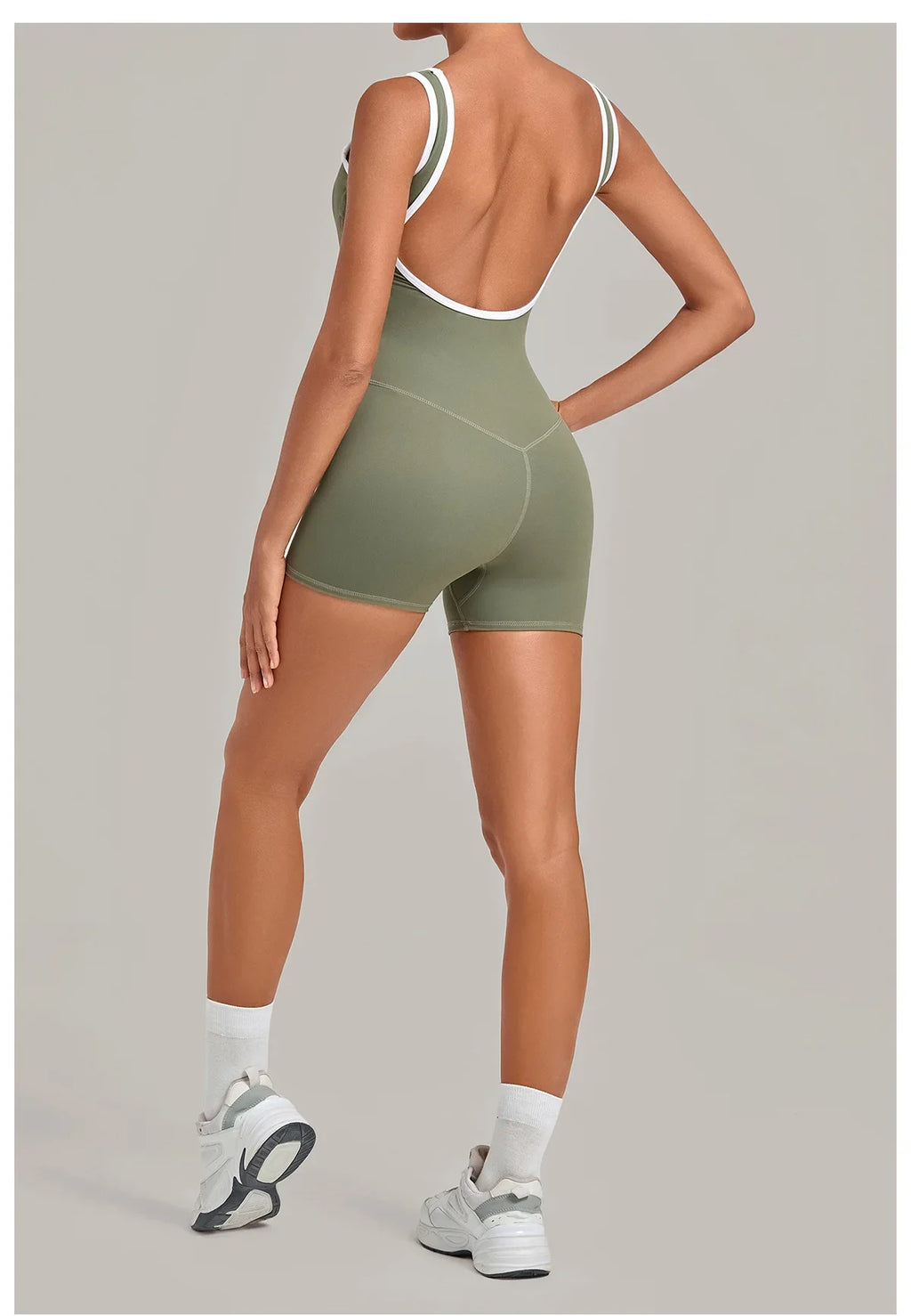 Color Blocking Brushed Yoga Jumpsuit Women Hollow Out Backless Tight Sport One Piece Suit Gym Running Exercise Fitness Bodysuits