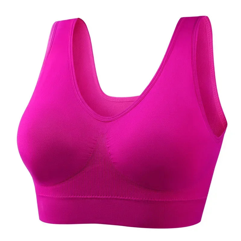 12 Colors S-5XL More Size Sports Bra Women Push Up Seamless Gym Jogging Yoga Fitness Crop Top Female Tops Sport Bras for Women