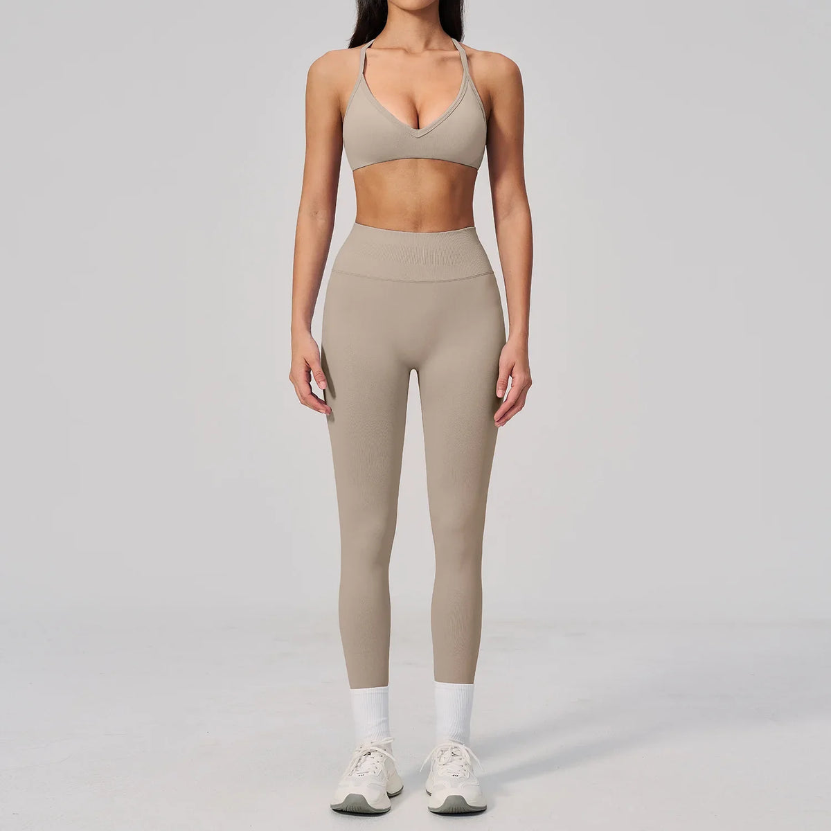Breathable Quick Drying Yoga Set for Women Beauty Back Sports Bra High Waist Leggings Fitness Suit Outwear Gym Running Tracksuit
