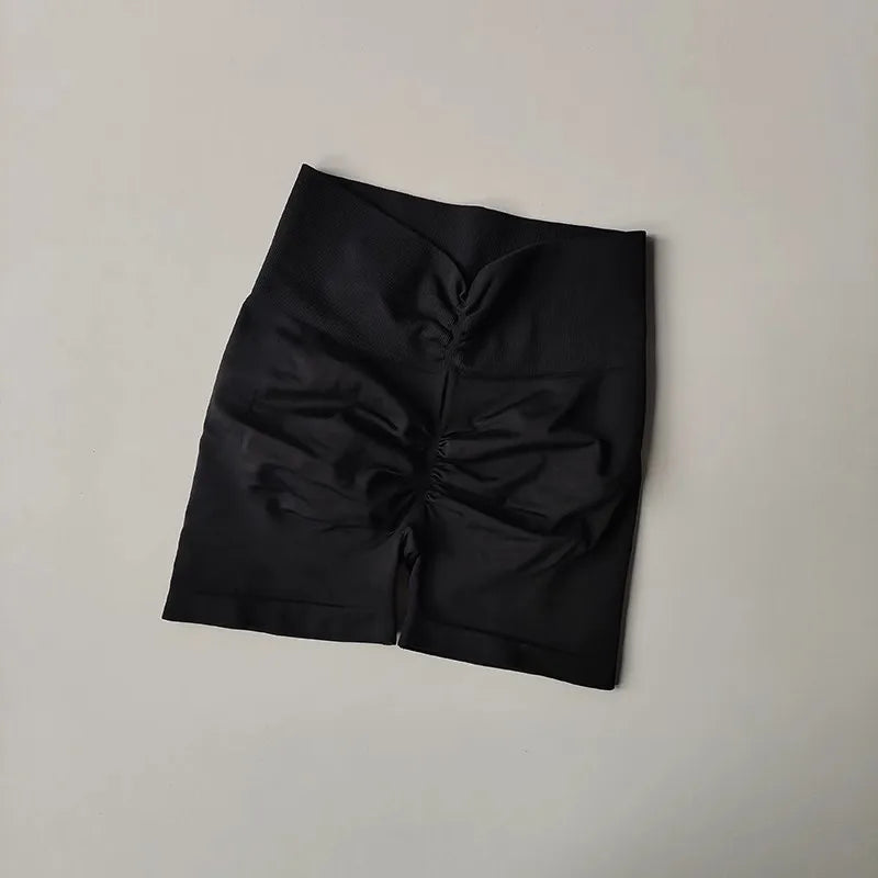 Women's High Waist Sports Shorts Slimming Peach Hip Lifting Running Cycling Gym Tight Three Point Speed Drying Short Pants