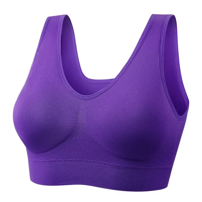 12 Colors S-5XL More Size Sports Bra Women Push Up Seamless Gym Jogging Yoga Fitness Crop Top Female Tops Sport Bras for Women