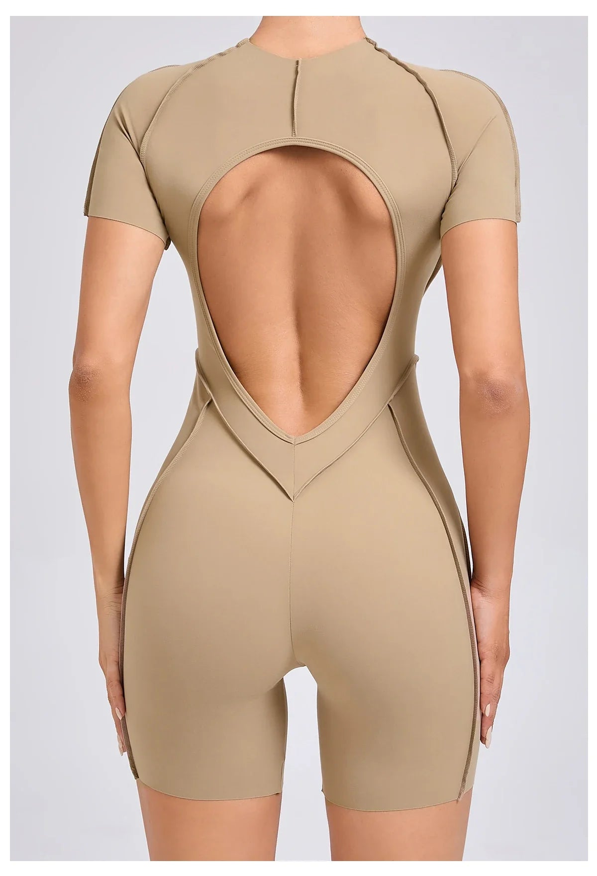 Short Jumpsuit Gym Clothes For Women Sportswear Fitness Overalls Backless Scrunch Booty Yoga Suit Sports Set Outfit