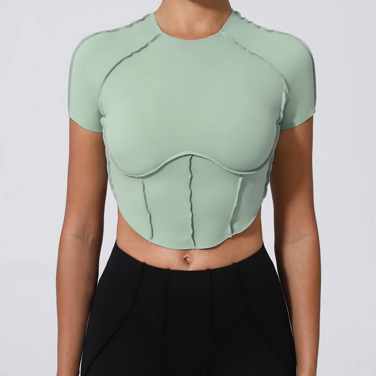 No Padded Women Yoga Sport T Shirts Fitness Clothes Short Sleeve Yoga Shirt Gym Top Running Active Wear Sport Tops