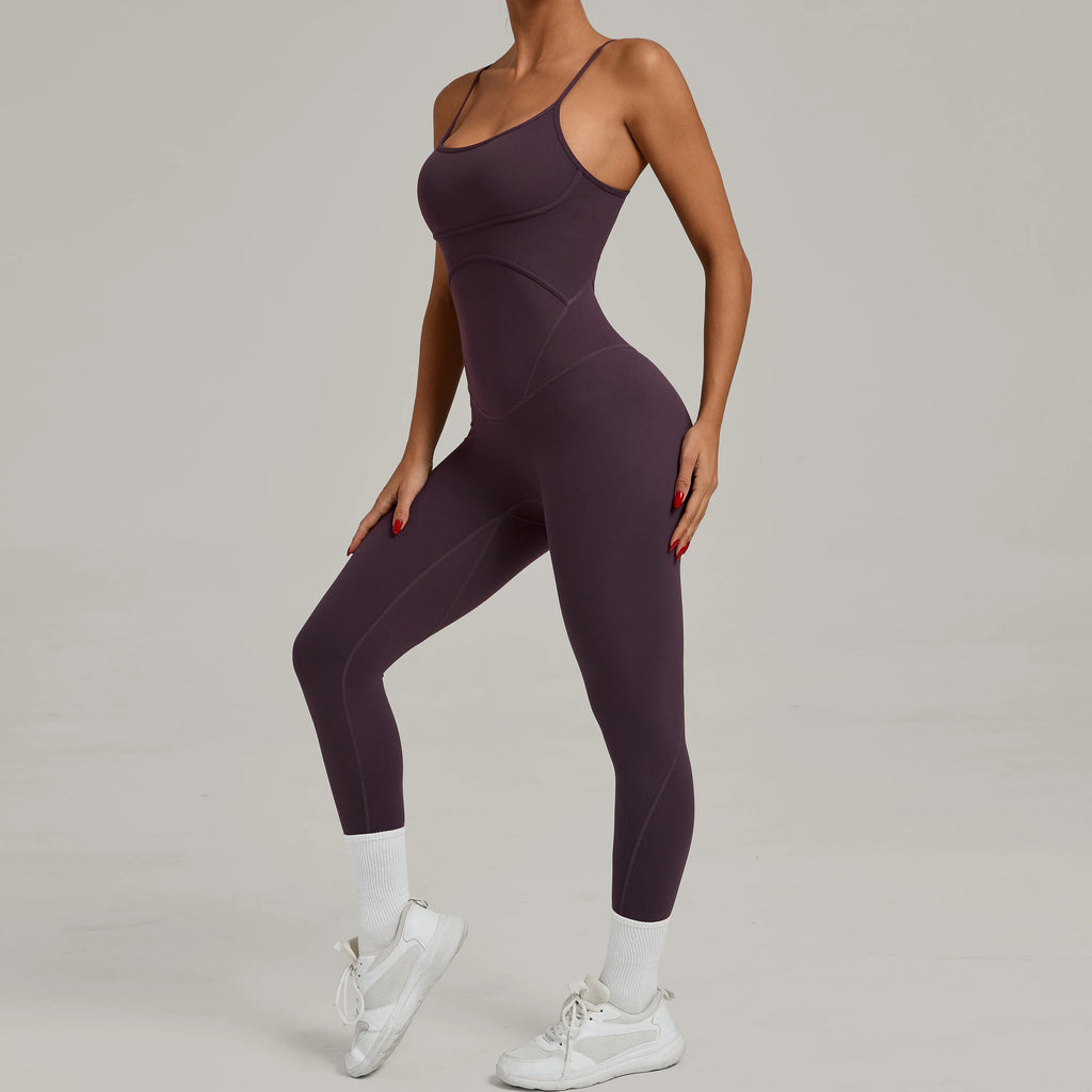 Padded One-Piece Yoga Clothes Sportswear Women's Gym Push Up Workout Clothes Fitness Sports Fitness Wear Yoga Jumpsuit