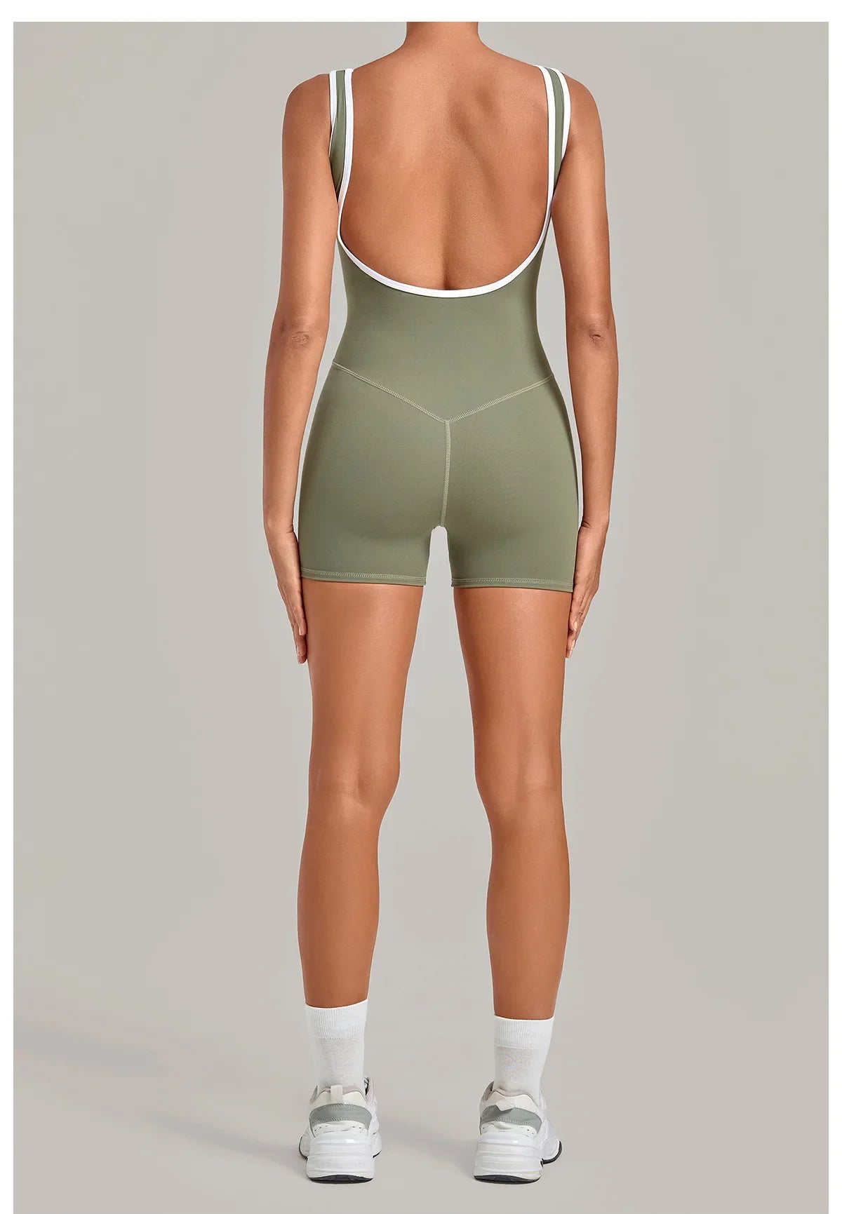 Color Blocking Brushed Yoga Jumpsuit Women Hollow Out Backless Tight Sport One Piece Suit Gym Running Exercise Fitness Bodysuits