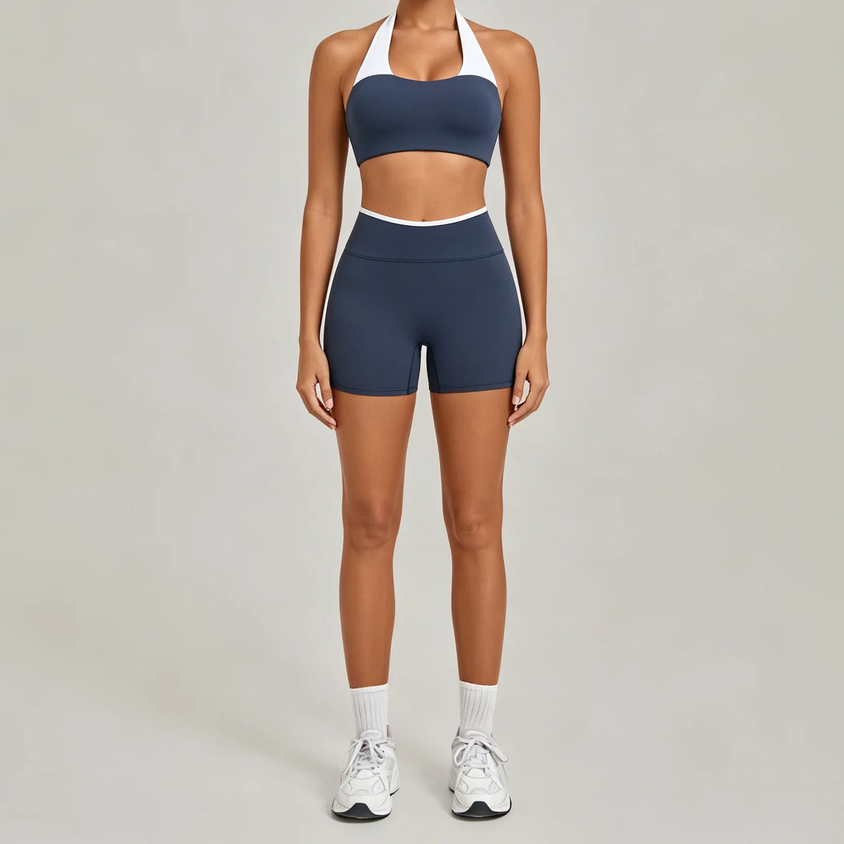 Women's Seamless Yoga Sets Sports Gym Fitness High-Waist Hip Lifting Shorts Suits Training Running Workout Beautiful Back Sets