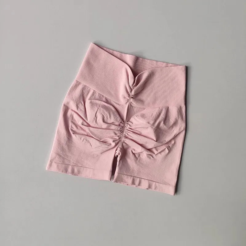 Women's High Waist Sports Shorts Slimming Peach Hip Lifting Running Cycling Gym Tight Three Point Speed Drying Short Pants