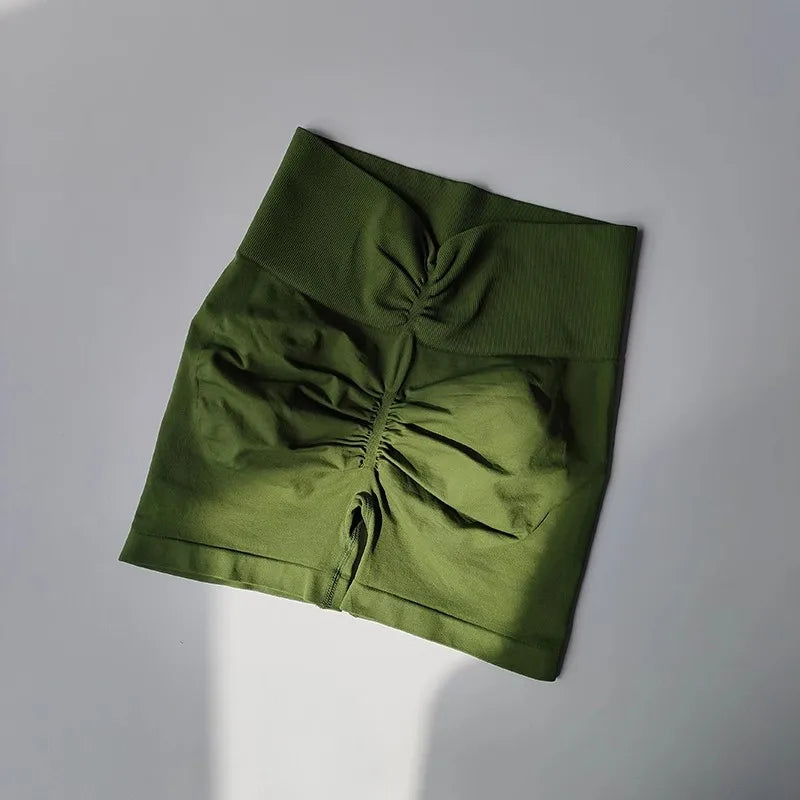 Women's High Waist Sports Shorts Slimming Peach Hip Lifting Running Cycling Gym Tight Three Point Speed Drying Short Pants