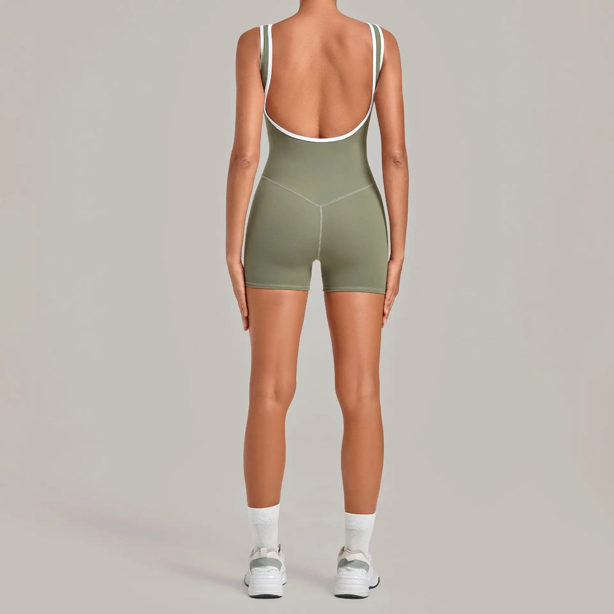 Color Blocking Brushed Yoga Jumpsuit Women Hollow Out Backless Tight Sport One Piece Suit Gym Running Exercise Fitness Bodysuits