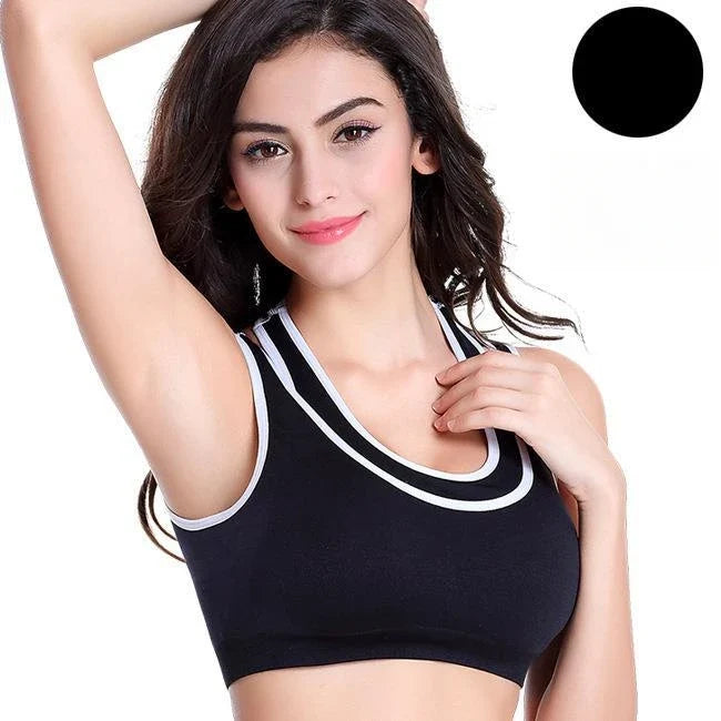 6 Colors Sports Bra Women Cross Hollow Back Gym Jogging Crop Top Female Tops Yoga Fitness Shockproof Vest Sport Bras for Women