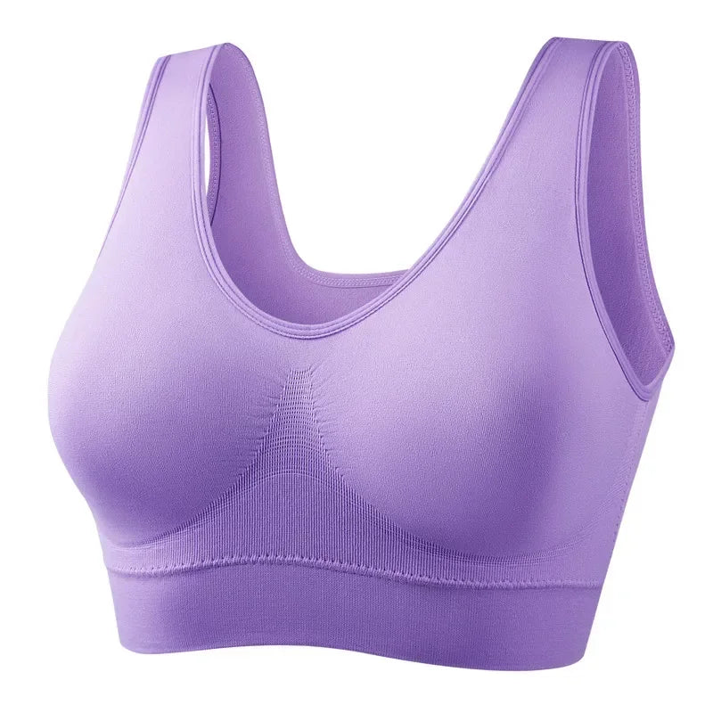 12 Colors S-5XL More Size Sports Bra Women Push Up Seamless Gym Jogging Yoga Fitness Crop Top Female Tops Sport Bras for Women