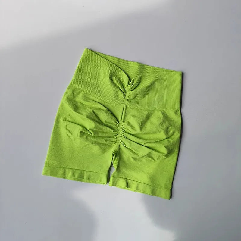 Women's High Waist Sports Shorts Slimming Peach Hip Lifting Running Cycling Gym Tight Three Point Speed Drying Short Pants