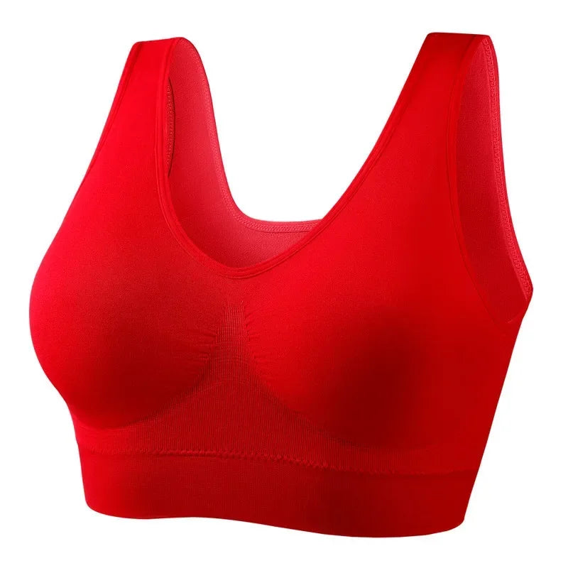 12 Colors S-5XL More Size Sports Bra Women Push Up Seamless Gym Jogging Yoga Fitness Crop Top Female Tops Sport Bras for Women