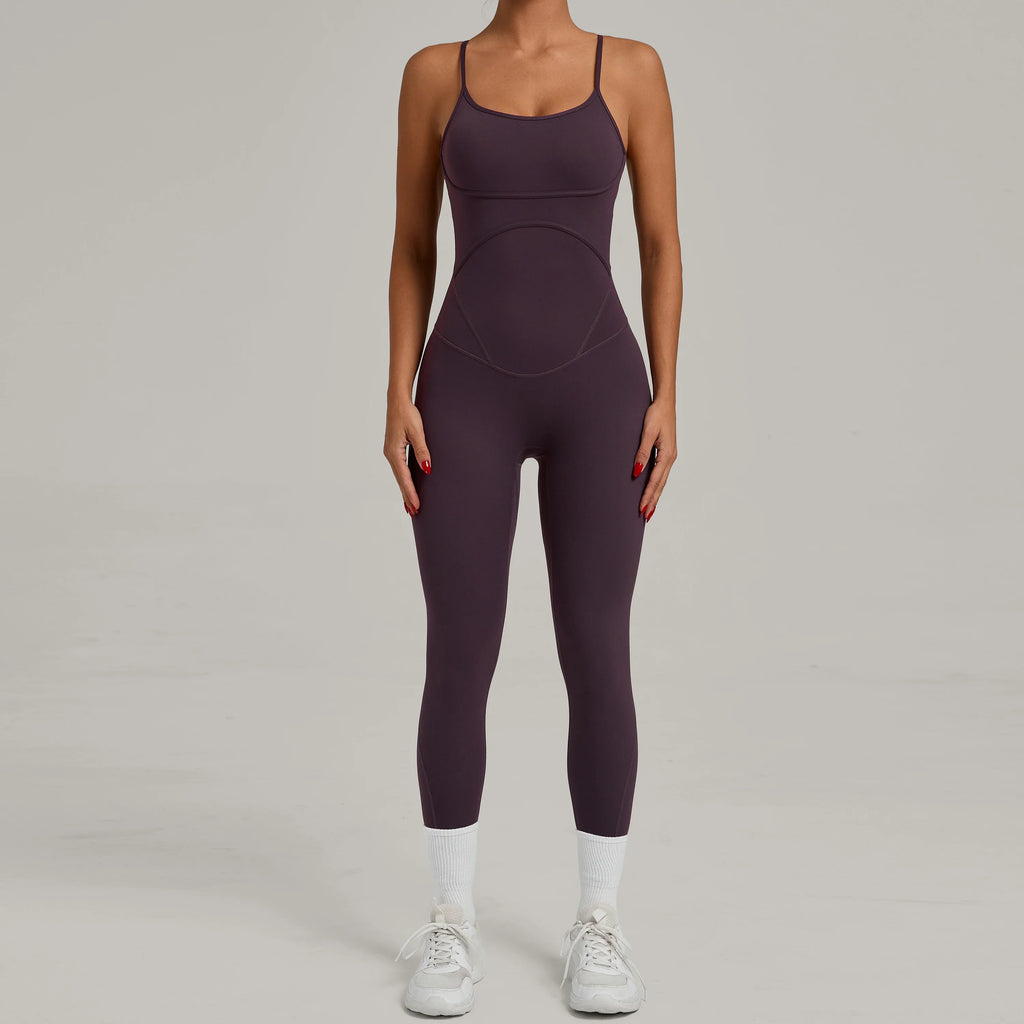Padded One-Piece Yoga Clothes Sportswear Women's Gym Push Up Workout Clothes Fitness Sports Fitness Wear Yoga Jumpsuit