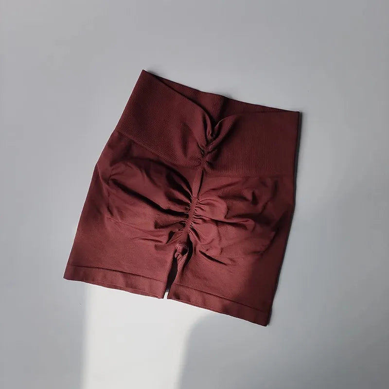 Women's High Waist Sports Shorts Slimming Peach Hip Lifting Running Cycling Gym Tight Three Point Speed Drying Short Pants