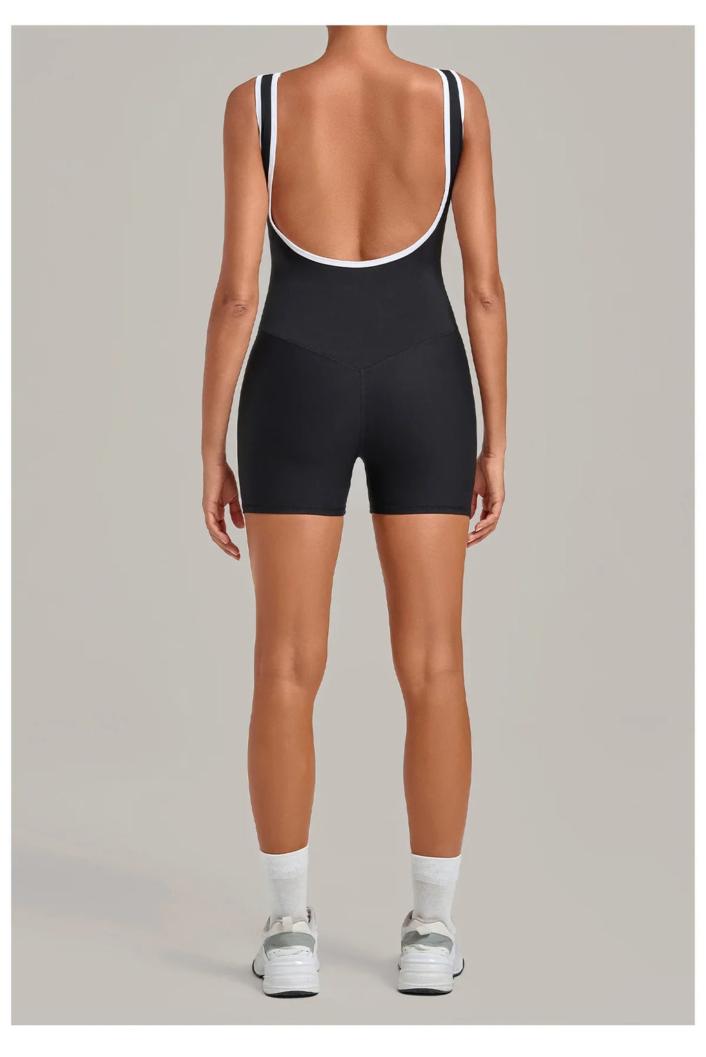 Color Blocking Brushed Yoga Jumpsuit Women Hollow Out Backless Tight Sport One Piece Suit Gym Running Exercise Fitness Bodysuits