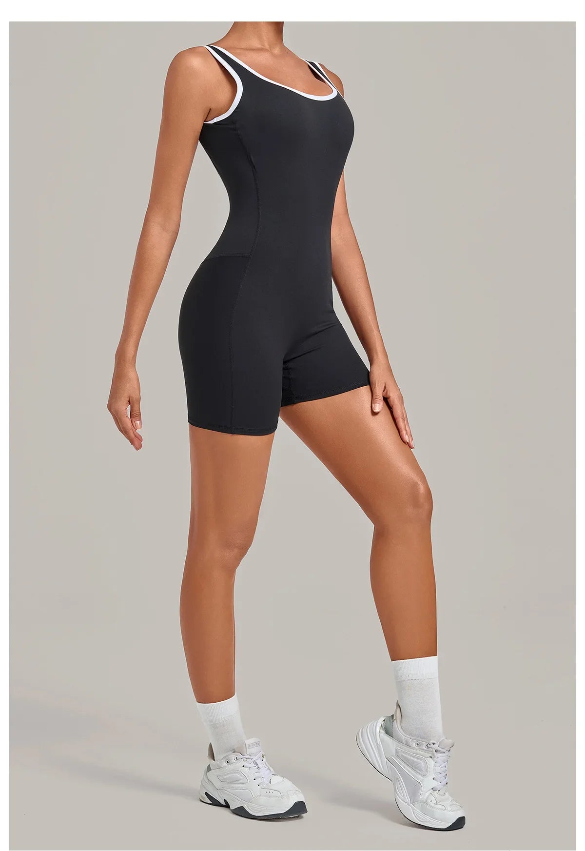 Color Blocking Brushed Yoga Jumpsuit Women Hollow Out Backless Tight Sport One Piece Suit Gym Running Exercise Fitness Bodysuits