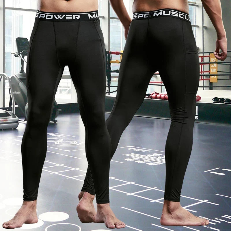 Pantalones de chándal de compresión para hombre, mallas d...