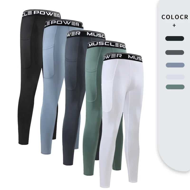 Pantalones de chándal de compresión para hombre, mallas d...