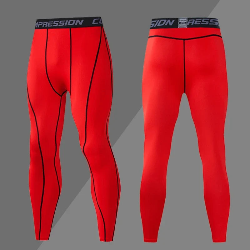 Pantalones de chándal de compresión para hombre, mallas d...