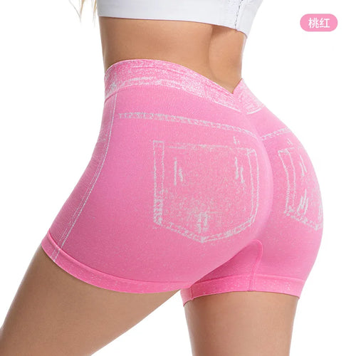 1 unidad de pantalones cortos de imitación de mezclilla p...