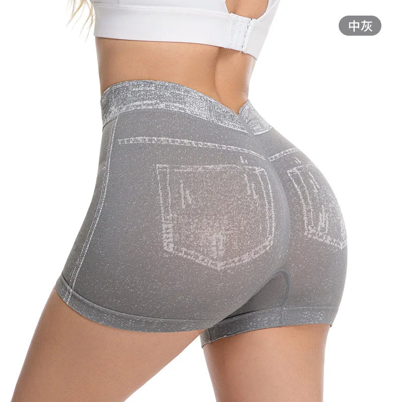 1 unidad de pantalones cortos de imitación de mezclilla p...