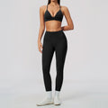 Women's Two-Piece Yoga Fitness Set - High Elasticity Workout Outfit for Gym and Running